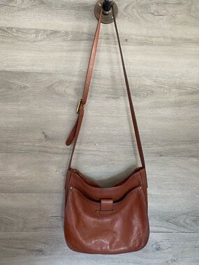 Frye Olivia Large Leather Crossbody Saddle Bag